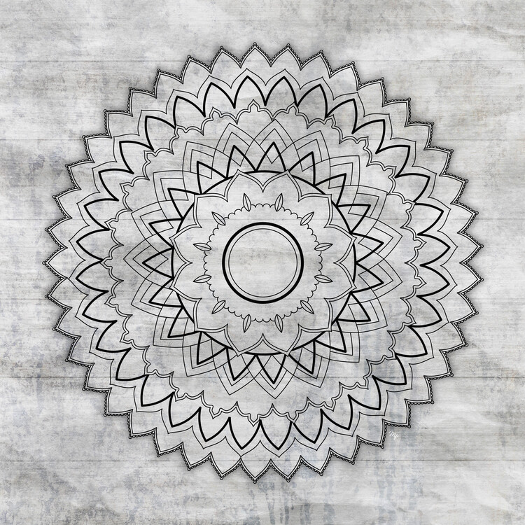 Quadro su tela Grey Mandala
