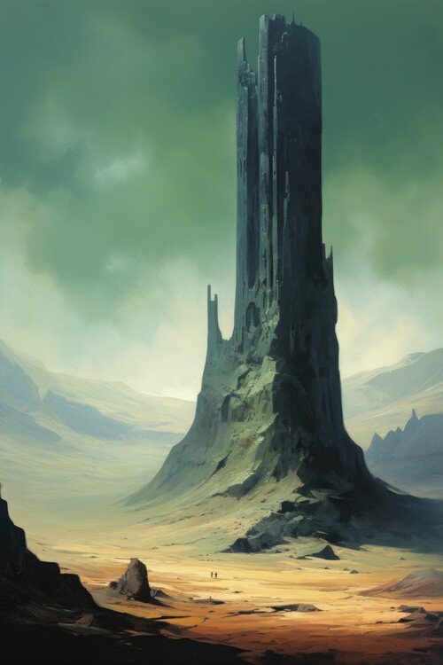 Poster Monolith valley painting