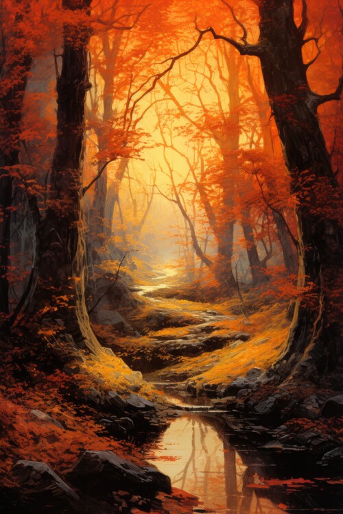 Canvastavla Autumn