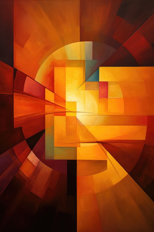 Poster Warm cosy abstract art