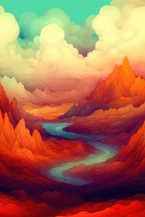 Poster Surreal landscape