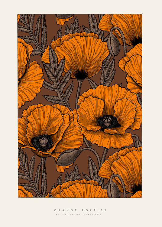 T-shirt Katerina Kirilova - Orange Poppies