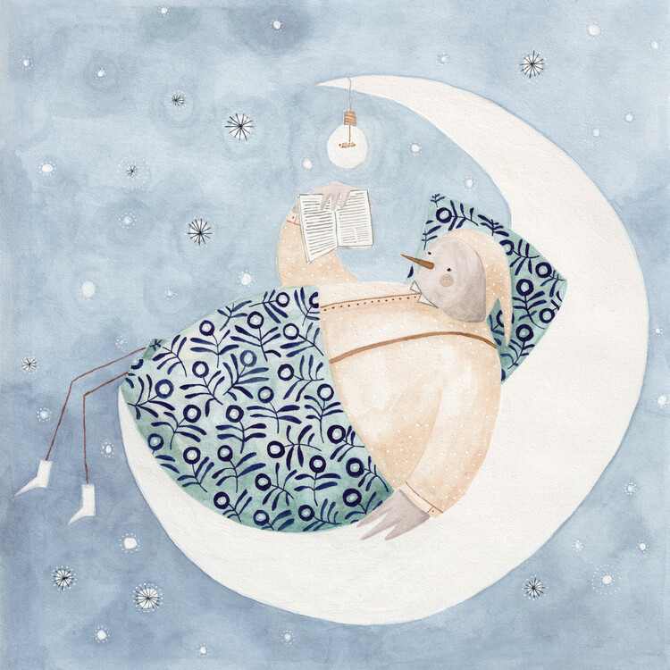 Poster Claudia Voglhuber - Bird on the Moon