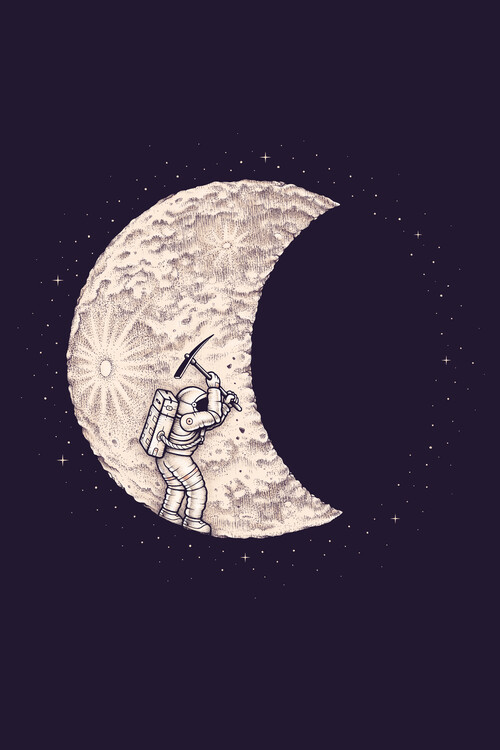 Poster Enkel Dika - Lunar Excavation