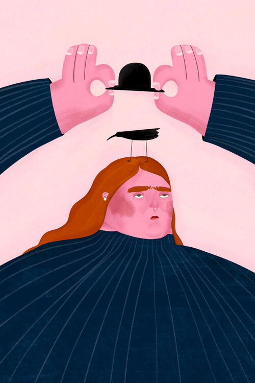 Poster Oh.Ofi - Bird on her Head