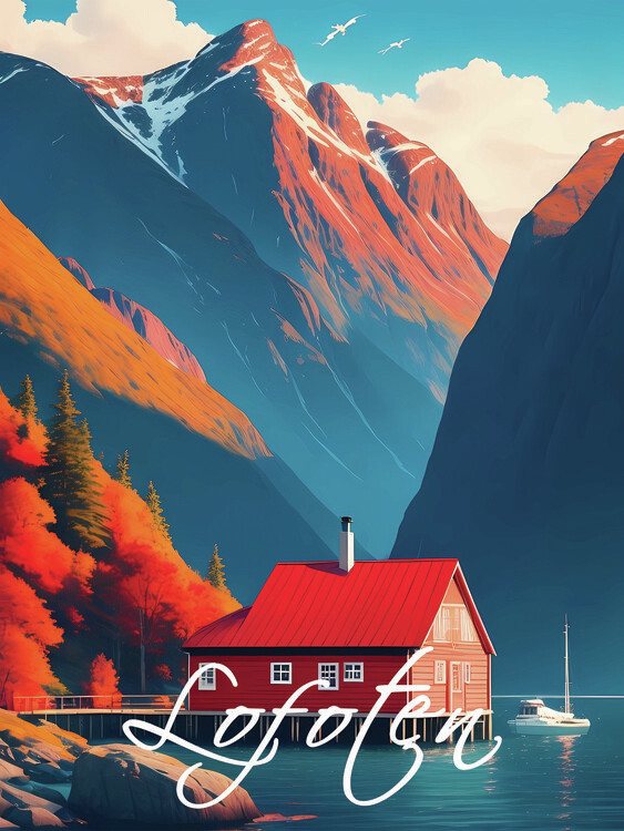 Plakát Lofoten Travel Poster