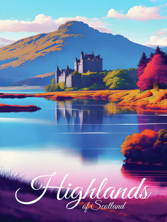Poster Scottish Highlands Travel Poster