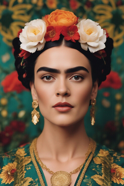 Poster Frida Kahlo - Turqouise Garment