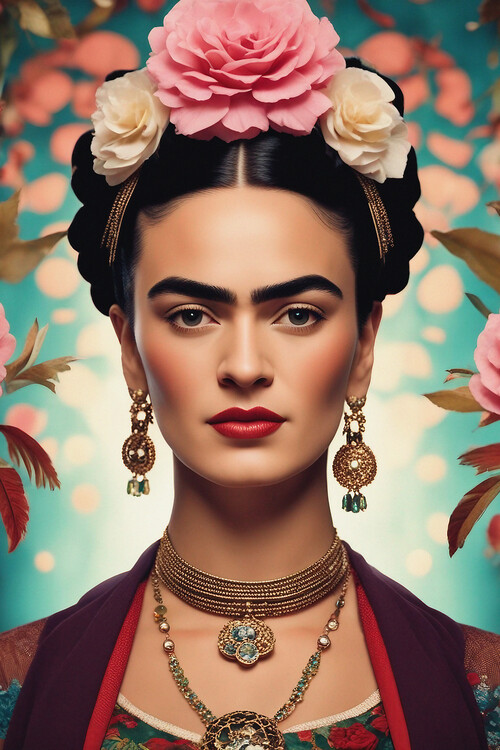 Poster Frida Kahlo - Floral Beauty