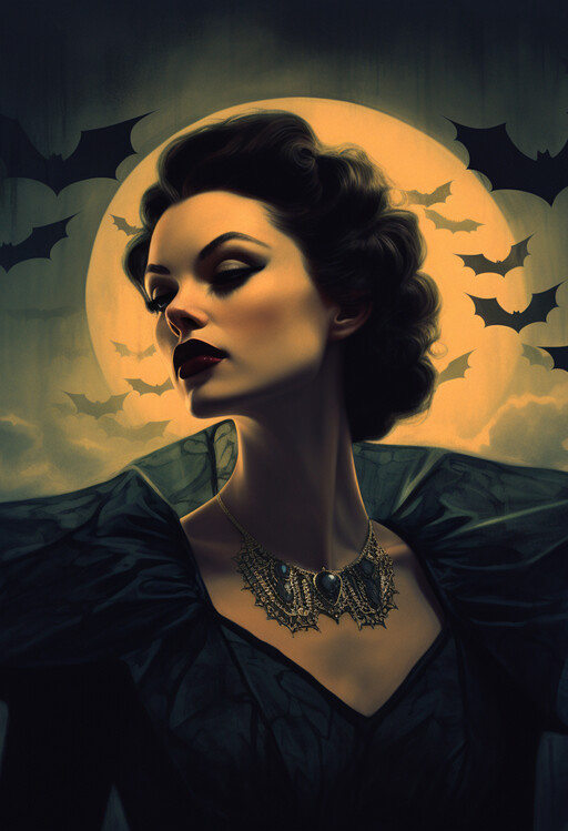 Poster Lady Vampire Countess Poster, Halloween Poster