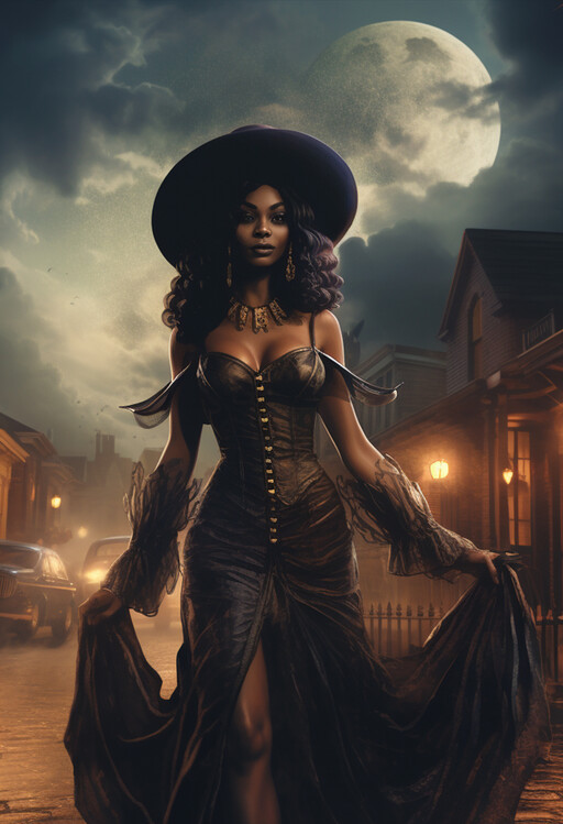 Poster The Witch of New Orleans, Black Woman Witch