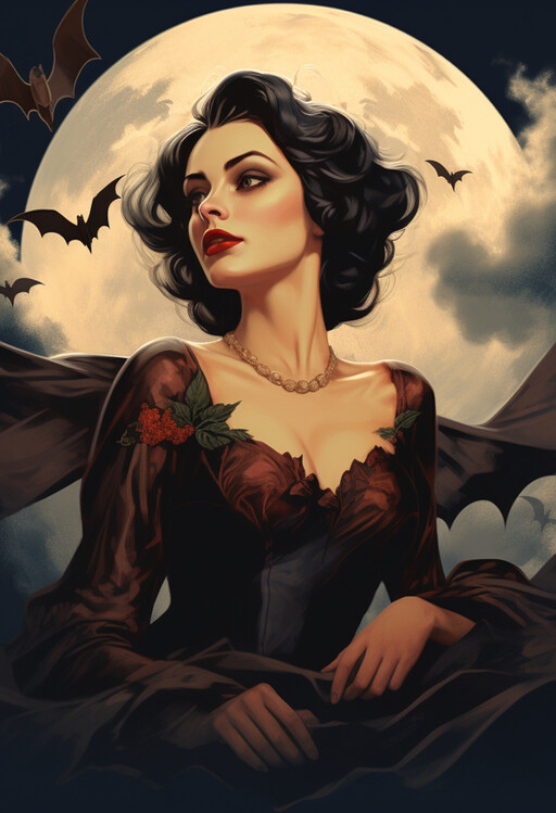 Poster Vampire Woman Poster, Halloween