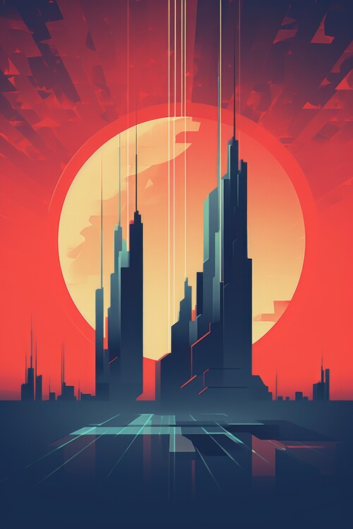 Poster Retro City Futurism