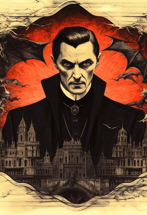 Poster Count Dracula Vintage Poster, Halloween