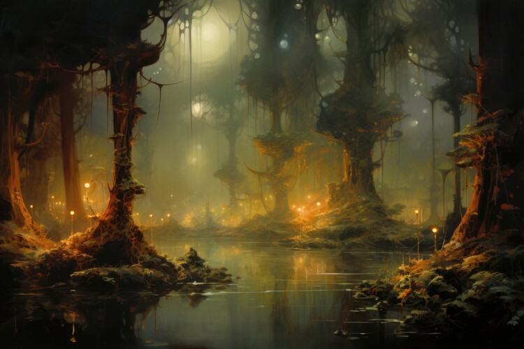 Poster Alien Fantasy Forest