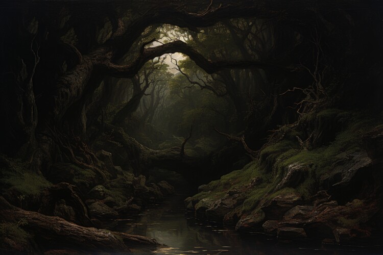 Poster Ancient Forest Landscape