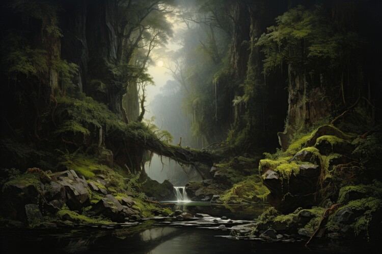 Poster Peaceful Nature Painting
