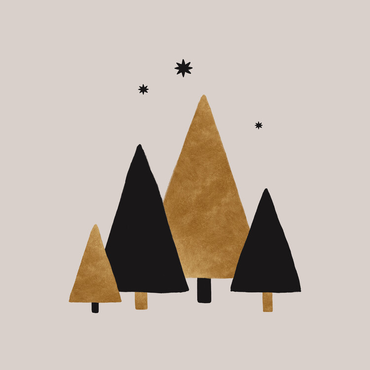Poster Xmas Trees & Stars