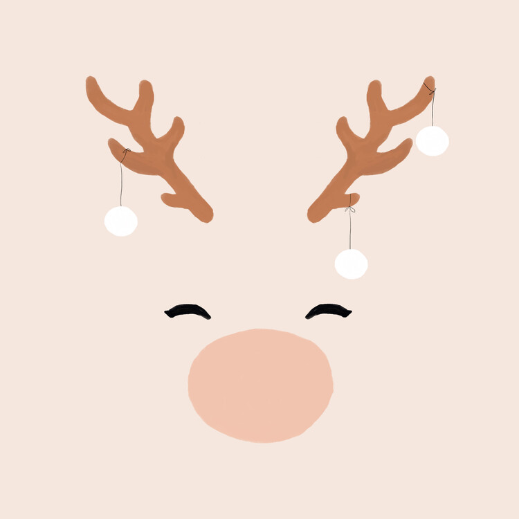 Poster Deer & Baubles