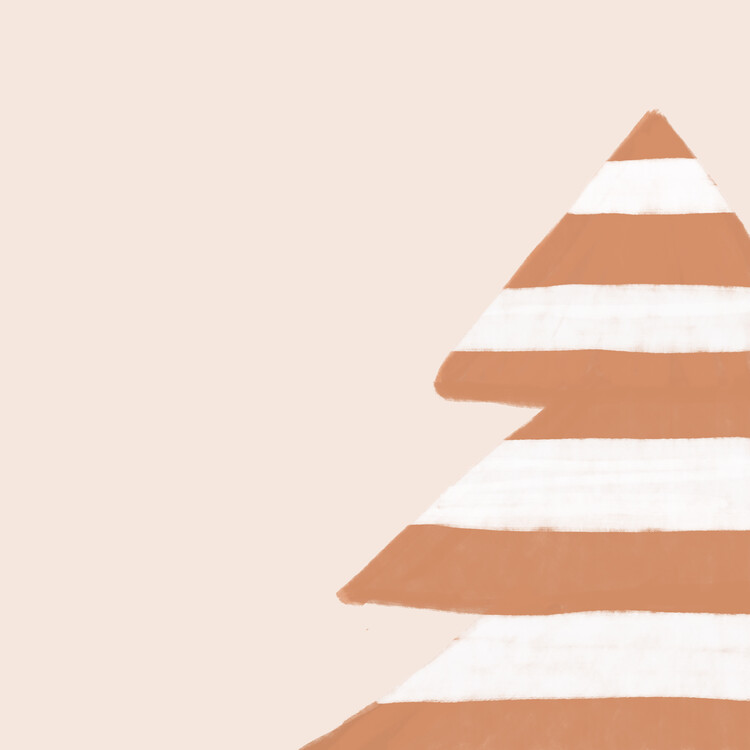Poster Stripey Xmas Tree