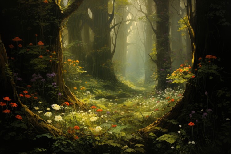 Poster Floral Nature Painting