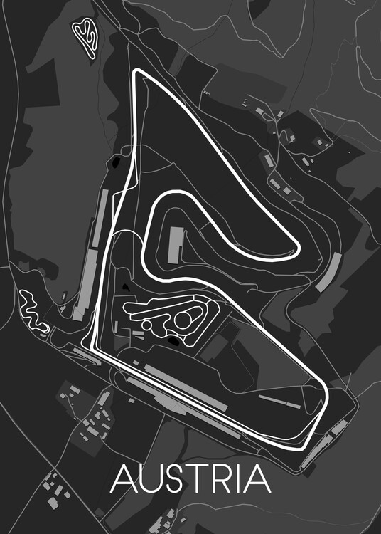 Poster Austria Racing Track Map