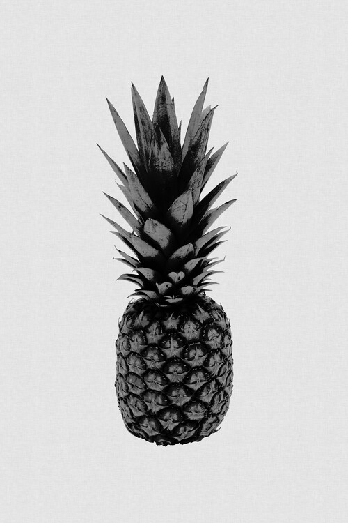 Plakat Pineapple Black & White