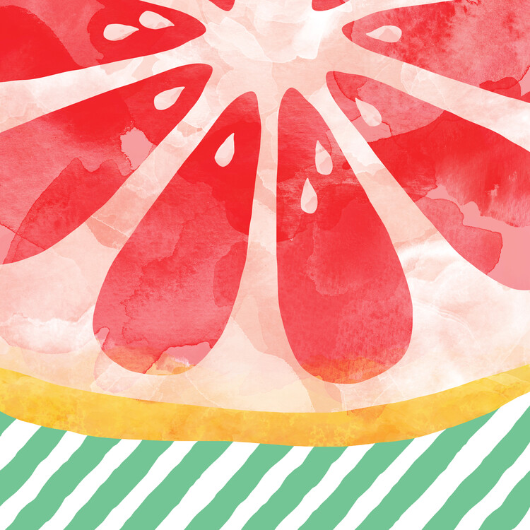 Canvas Print Red Grapefruit