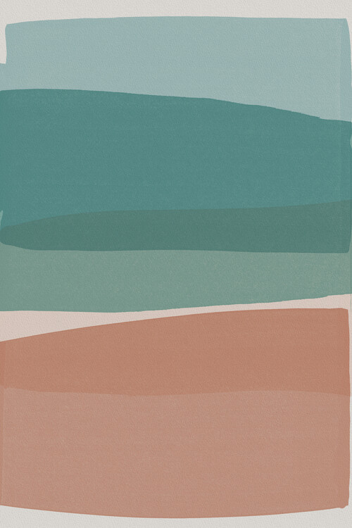 Plakat Modern Turquoise & Pink