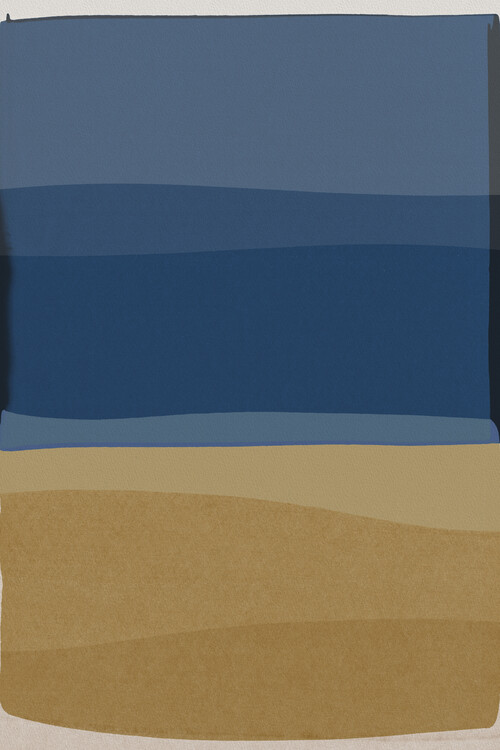 Plakat Modern Blue & Brown