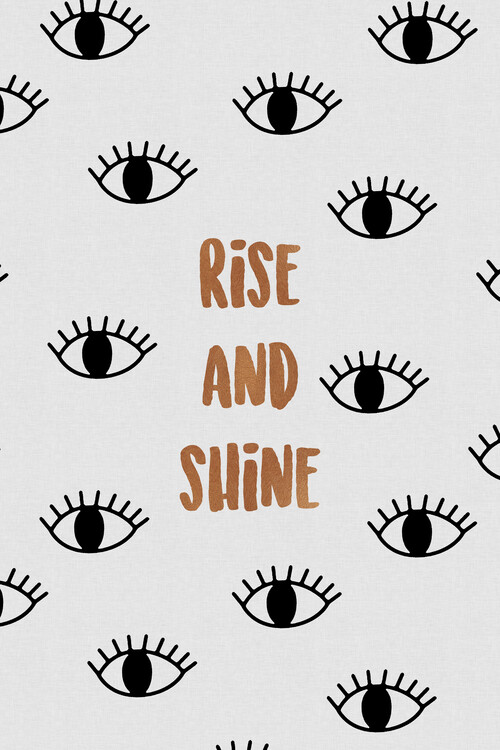 Plakat Bedroom Quote Rise & Shine