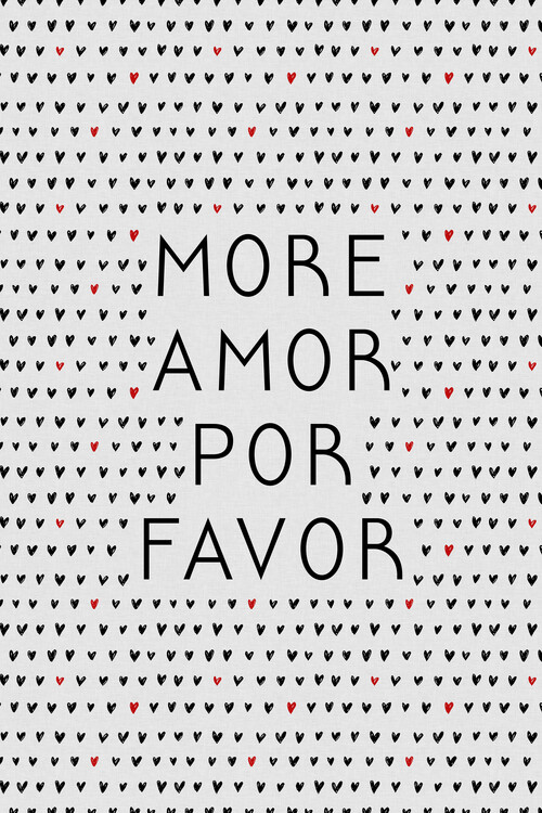 Plakát More Amor BW Quote