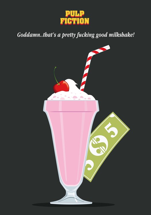 Poster Pulp Fiction Mia Milkshake