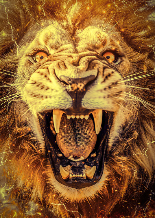 Plagát Lion Power Animal Spirit