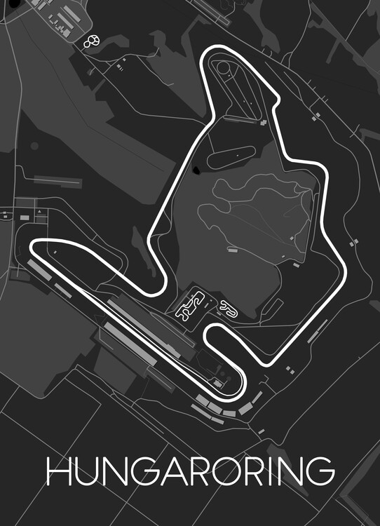 Poster Hungaroring Race Track Map