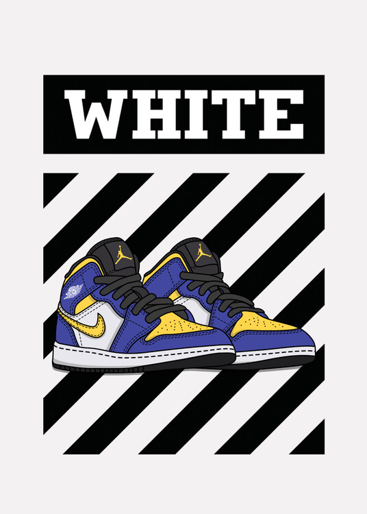 Poster Jordan x white