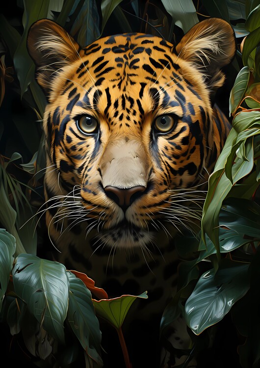 Poster Powerful leopard