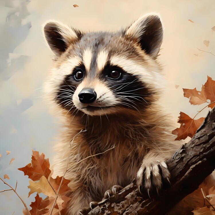 Poster Cute racoon