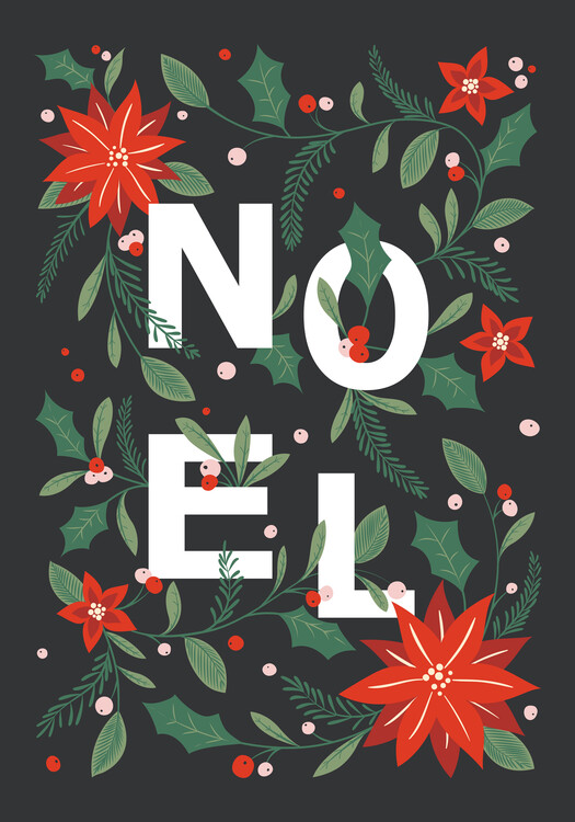 Poster Noel, Christmas illustration