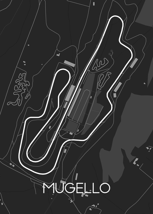 Poster Circuit Mugello, Italy Track Map