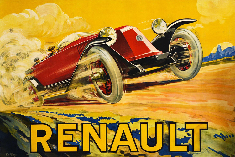Poster Antique Poster Renault Type 45 Classic Car Model Auto Art
