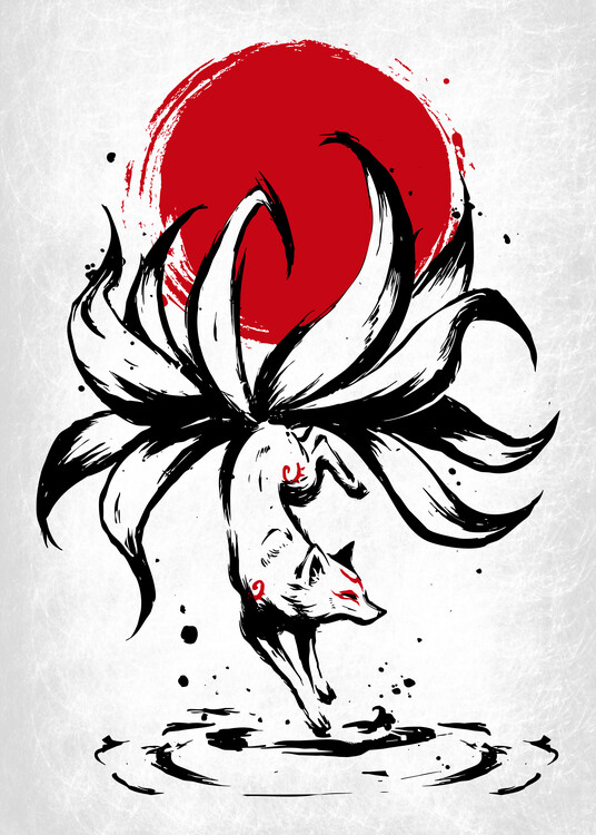Póster Kitsune Japanese Fox