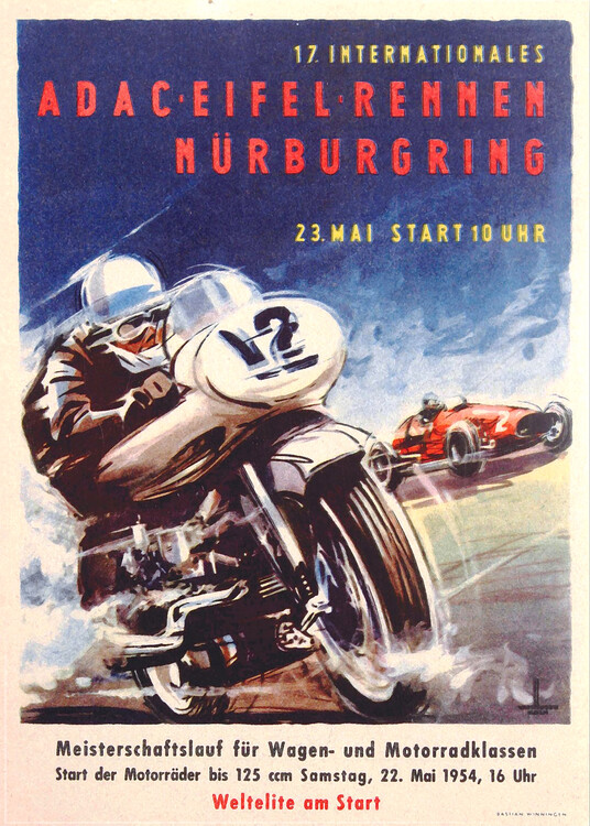 Poster Sport Poster Auto ADAC Eifelrennen Motorcycle Race