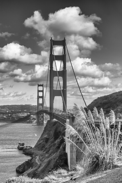 Poster SAN FRANCISCO Golden Gate Bridge Monochrome