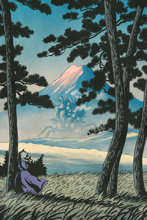 Poster Mount fuji and castle