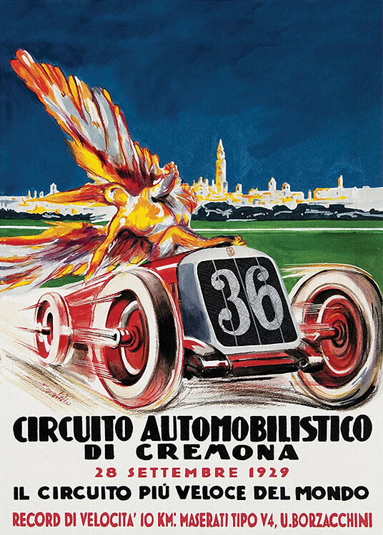 Poster Circuito Automobilistico di Cremona 1929
