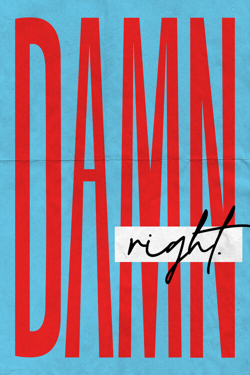 Poster Malou Studio - Damn Right - Colour Blocking