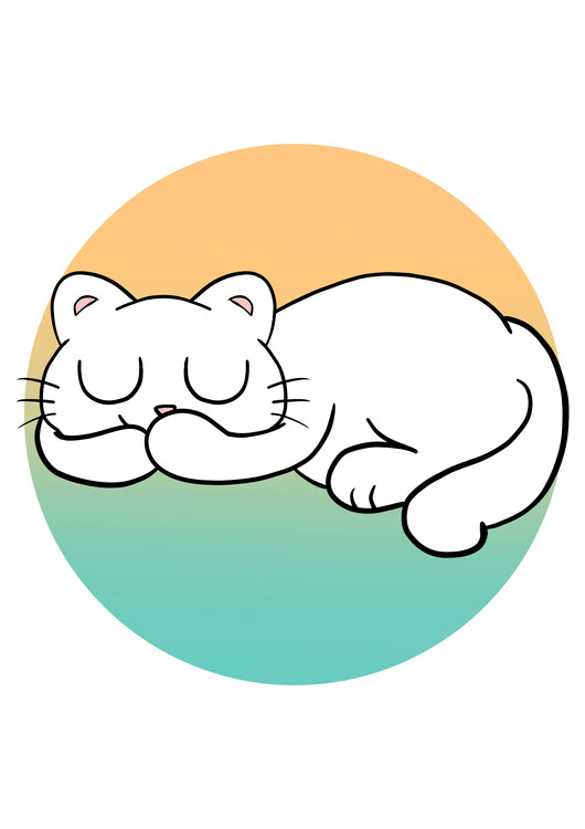 Juliste Kawaii Cat Sleep