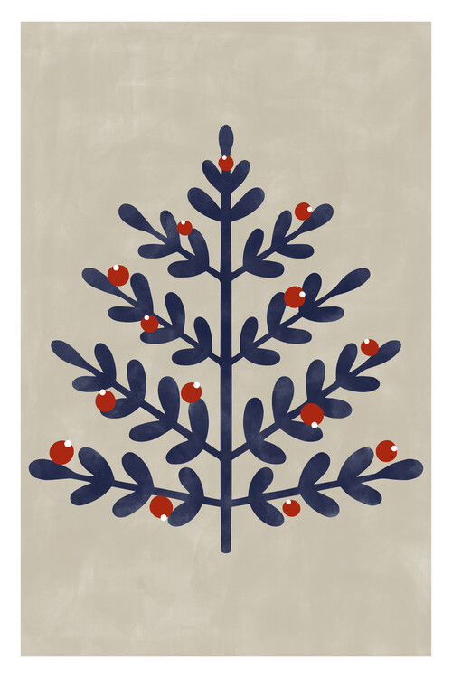 Poster Navy Christmas Tree