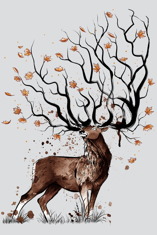 Poster Autumn tree